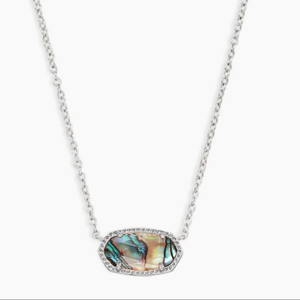 Kendra Scott Elisa Silver Necklace- Abalone Shell